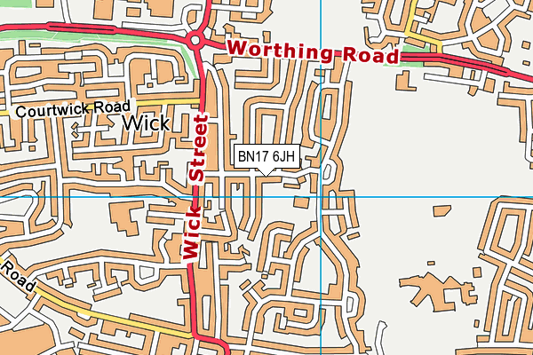BN17 6JH map - OS VectorMap District (Ordnance Survey) BN17 6JH map - OS VectorMap District (Ordnance Survey)
