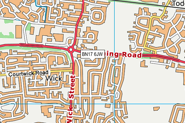 BN17 6JW map - OS VectorMap District (Ordnance Survey) BN17 6JW map - OS VectorMap District (Ordnance Survey)