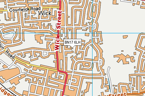 BN17 6LH map - OS VectorMap District (Ordnance Survey) BN17 6LH map - OS VectorMap District (Ordnance Survey)