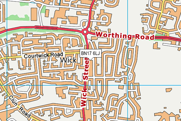 BN17 6LJ map - OS VectorMap District (Ordnance Survey) BN17 6LJ map - OS VectorMap District (Ordnance Survey)