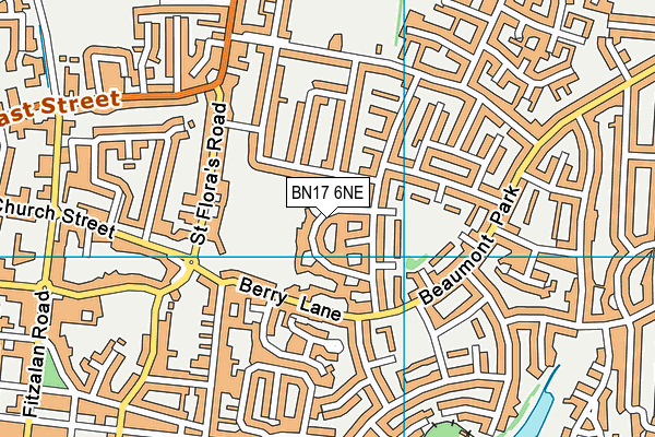 BN17 6NE map - OS VectorMap District (Ordnance Survey) BN17 6NE map - OS VectorMap District (Ordnance Survey)