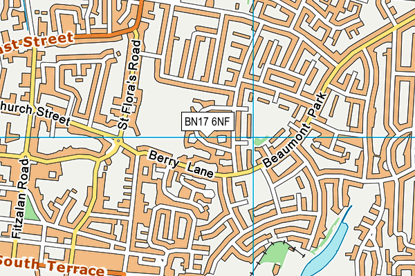 BN17 6NF map - OS VectorMap District (Ordnance Survey) BN17 6NF map - OS VectorMap District (Ordnance Survey)