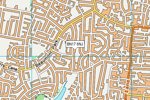 BN17 6NJ map - OS VectorMap District (Ordnance Survey) BN17 6NJ map - OS VectorMap District (Ordnance Survey)