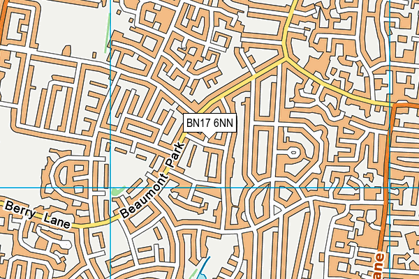 BN17 6NN map - OS VectorMap District (Ordnance Survey) BN17 6NN map - OS VectorMap District (Ordnance Survey)