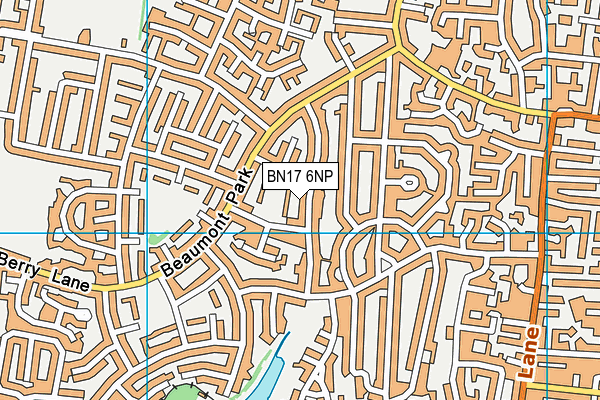BN17 6NP map - OS VectorMap District (Ordnance Survey) BN17 6NP map - OS VectorMap District (Ordnance Survey)