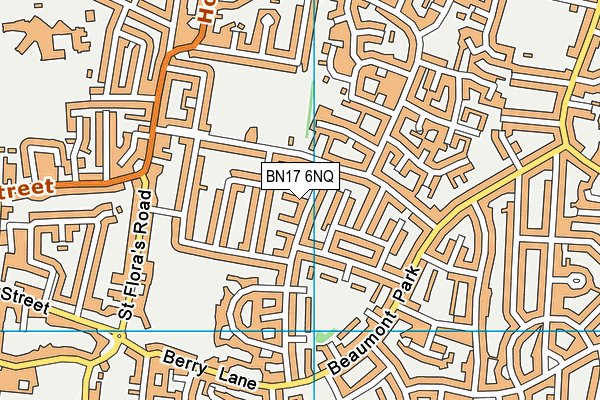 BN17 6NQ map - OS VectorMap District (Ordnance Survey) BN17 6NQ map - OS VectorMap District (Ordnance Survey)