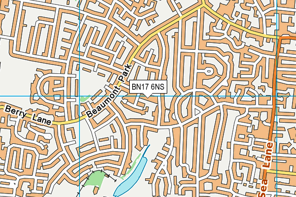 BN17 6NS map - OS VectorMap District (Ordnance Survey) BN17 6NS map - OS VectorMap District (Ordnance Survey)
