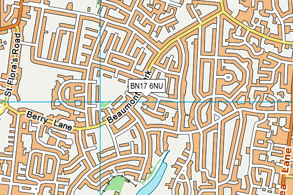 BN17 6NU map - OS VectorMap District (Ordnance Survey) BN17 6NU map - OS VectorMap District (Ordnance Survey)