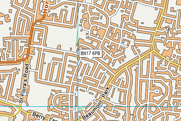 BN17 6PB map - OS VectorMap District (Ordnance Survey) BN17 6PB map - OS VectorMap District (Ordnance Survey)