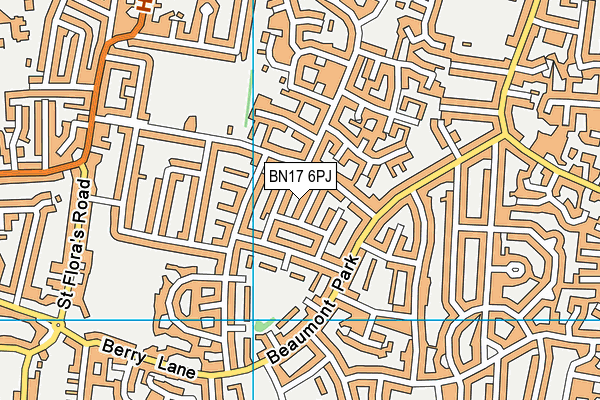 BN17 6PJ map - OS VectorMap District (Ordnance Survey) BN17 6PJ map - OS VectorMap District (Ordnance Survey)