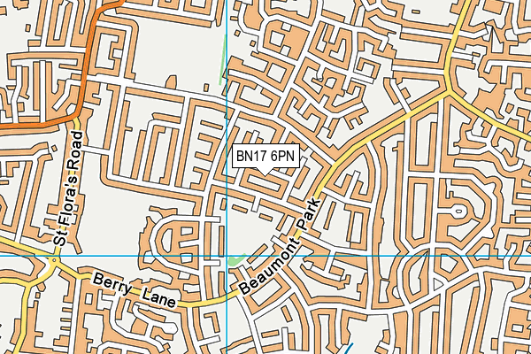 BN17 6PN map - OS VectorMap District (Ordnance Survey) BN17 6PN map - OS VectorMap District (Ordnance Survey)