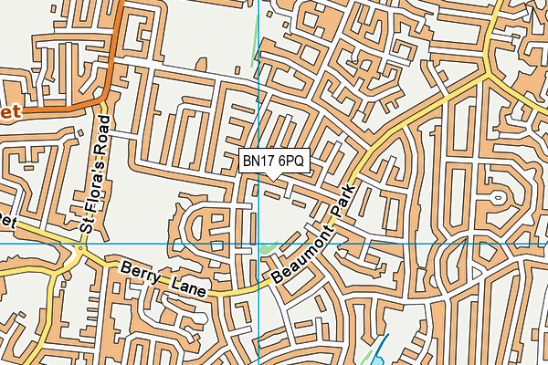 BN17 6PQ map - OS VectorMap District (Ordnance Survey) BN17 6PQ map - OS VectorMap District (Ordnance Survey)