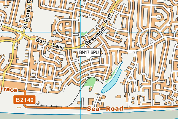 BN17 6PU map - OS VectorMap District (Ordnance Survey) BN17 6PU map - OS VectorMap District (Ordnance Survey)