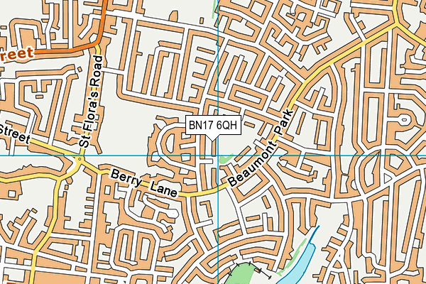 BN17 6QH map - OS VectorMap District (Ordnance Survey) BN17 6QH map - OS VectorMap District (Ordnance Survey)
