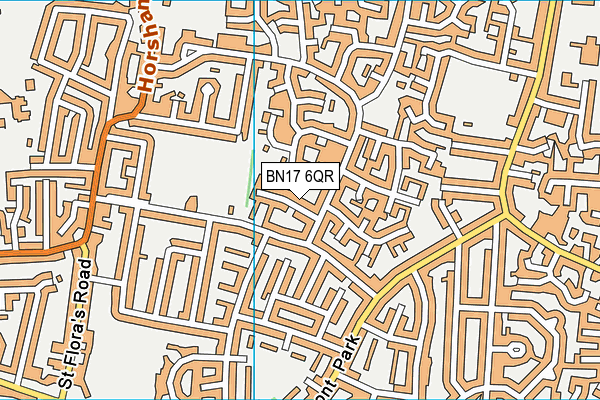 BN17 6QR map - OS VectorMap District (Ordnance Survey) BN17 6QR map - OS VectorMap District (Ordnance Survey)