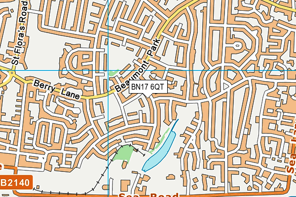 BN17 6QT map - OS VectorMap District (Ordnance Survey) BN17 6QT map - OS VectorMap District (Ordnance Survey)
