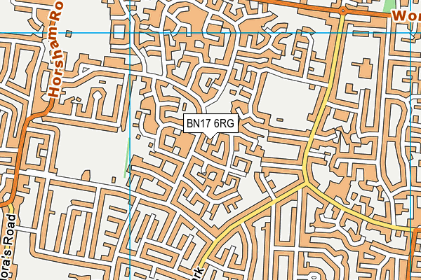 BN17 6RG map - OS VectorMap District (Ordnance Survey) BN17 6RG map - OS VectorMap District (Ordnance Survey)
