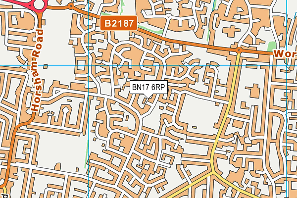 BN17 6RP map - OS VectorMap District (Ordnance Survey) BN17 6RP map - OS VectorMap District (Ordnance Survey)