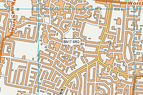 BN17 6RQ map - OS VectorMap District (Ordnance Survey) BN17 6RQ map - OS VectorMap District (Ordnance Survey)