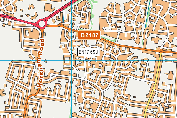 BN17 6SU map - OS VectorMap District (Ordnance Survey) BN17 6SU map - OS VectorMap District (Ordnance Survey)