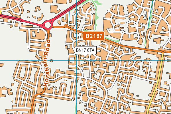 BN17 6TA map - OS VectorMap District (Ordnance Survey) BN17 6TA map - OS VectorMap District (Ordnance Survey)