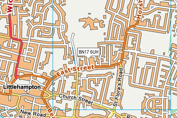 BN17 6UH map - OS VectorMap District (Ordnance Survey) BN17 6UH map - OS VectorMap District (Ordnance Survey)