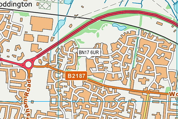 BN17 6UR map - OS VectorMap District (Ordnance Survey) BN17 6UR map - OS VectorMap District (Ordnance Survey)