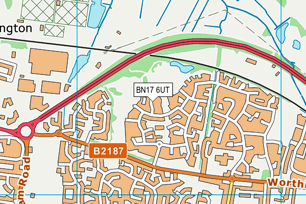 BN17 6UT map - OS VectorMap District (Ordnance Survey) BN17 6UT map - OS VectorMap District (Ordnance Survey)