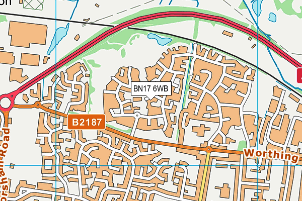 BN17 6WB map - OS VectorMap District (Ordnance Survey) BN17 6WB map - OS VectorMap District (Ordnance Survey)