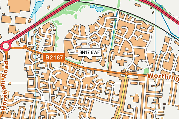 BN17 6WF map - OS VectorMap District (Ordnance Survey) BN17 6WF map - OS VectorMap District (Ordnance Survey)
