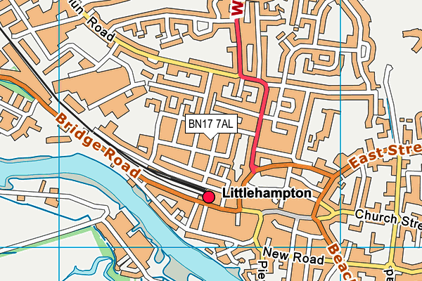BN17 7AL map - OS VectorMap District (Ordnance Survey) BN17 7AL map - OS VectorMap District (Ordnance Survey)