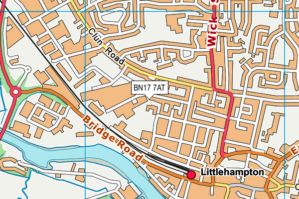 BN17 7AT map - OS VectorMap District (Ordnance Survey) BN17 7AT map - OS VectorMap District (Ordnance Survey)