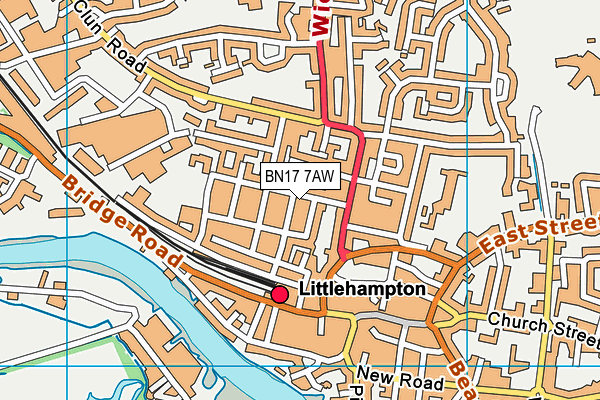 BN17 7AW map - OS VectorMap District (Ordnance Survey) BN17 7AW map - OS VectorMap District (Ordnance Survey)