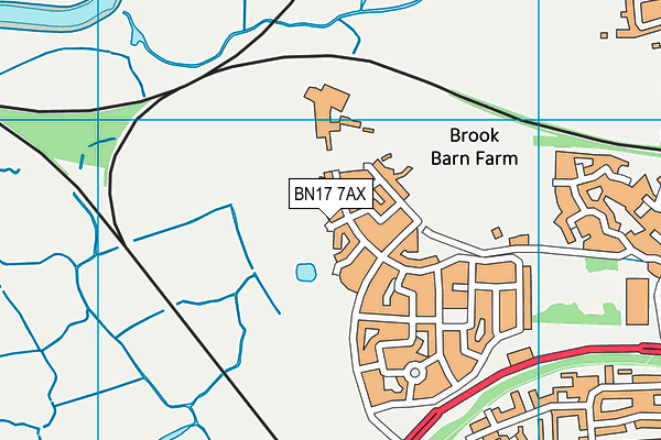 BN17 7AX map - OS VectorMap District (Ordnance Survey) BN17 7AX map - OS VectorMap District (Ordnance Survey)