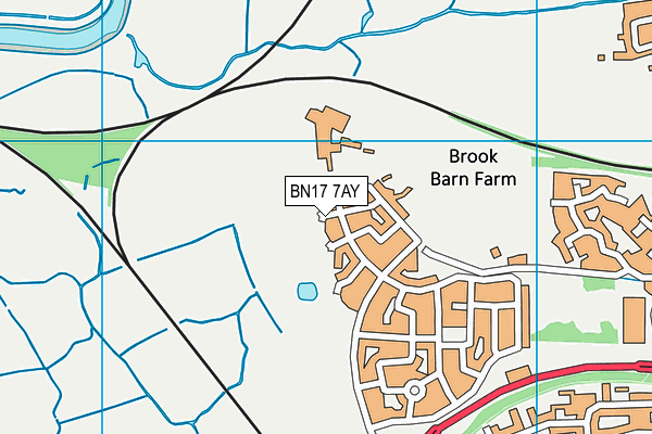 BN17 7AY map - OS VectorMap District (Ordnance Survey) BN17 7AY map - OS VectorMap District (Ordnance Survey)