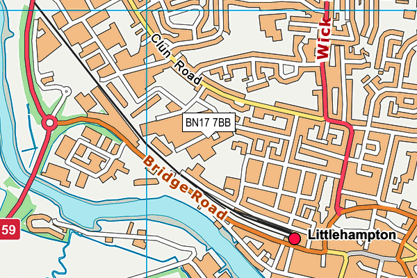 BN17 7BB map - OS VectorMap District (Ordnance Survey) BN17 7BB map - OS VectorMap District (Ordnance Survey)