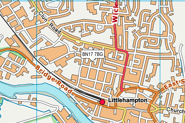 BN17 7BG map - OS VectorMap District (Ordnance Survey) BN17 7BG map - OS VectorMap District (Ordnance Survey)