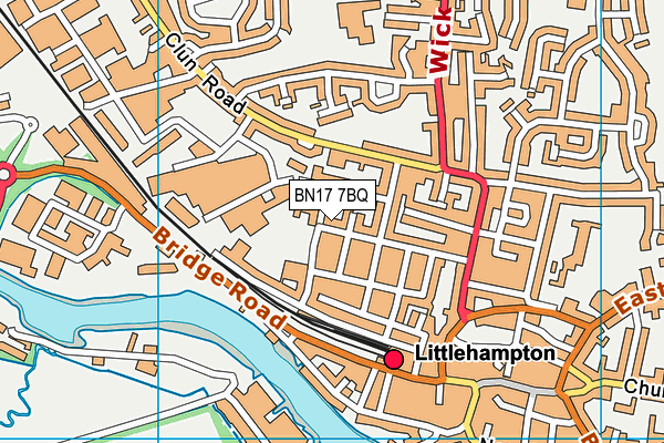 BN17 7BQ map - OS VectorMap District (Ordnance Survey) BN17 7BQ map - OS VectorMap District (Ordnance Survey)