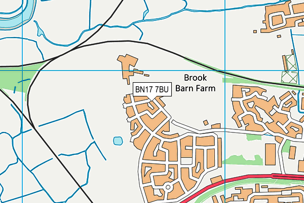 BN17 7BU map - OS VectorMap District (Ordnance Survey) BN17 7BU map - OS VectorMap District (Ordnance Survey)