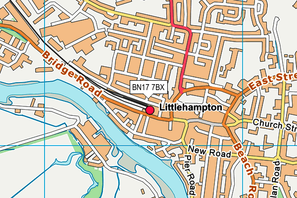 BN17 7BX map - OS VectorMap District (Ordnance Survey) BN17 7BX map - OS VectorMap District (Ordnance Survey)
