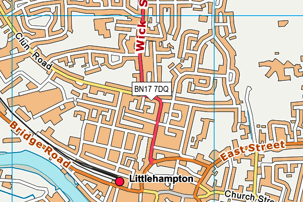 BN17 7DQ map - OS VectorMap District (Ordnance Survey) BN17 7DQ map - OS VectorMap District (Ordnance Survey)