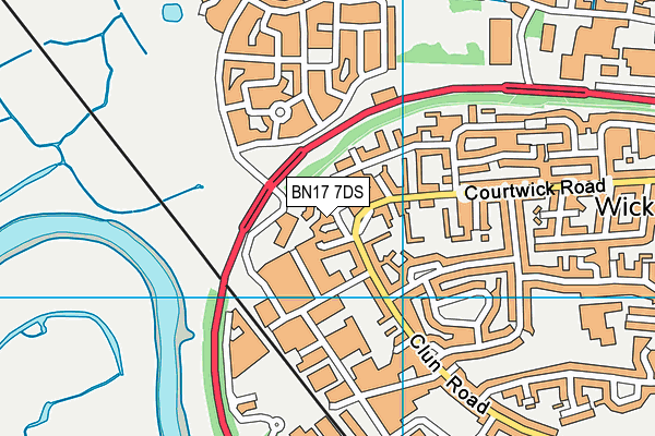 BN17 7DS map - OS VectorMap District (Ordnance Survey) BN17 7DS map - OS VectorMap District (Ordnance Survey)