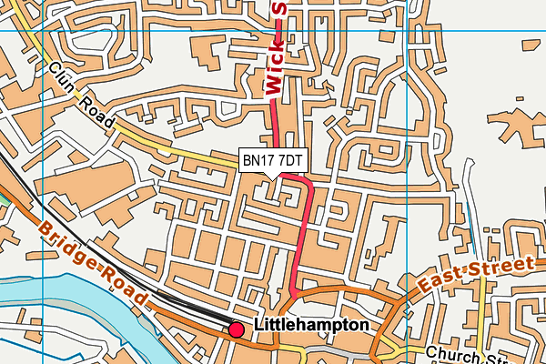 BN17 7DT map - OS VectorMap District (Ordnance Survey) BN17 7DT map - OS VectorMap District (Ordnance Survey)