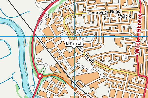 BN17 7EF map - OS VectorMap District (Ordnance Survey) BN17 7EF map - OS VectorMap District (Ordnance Survey)