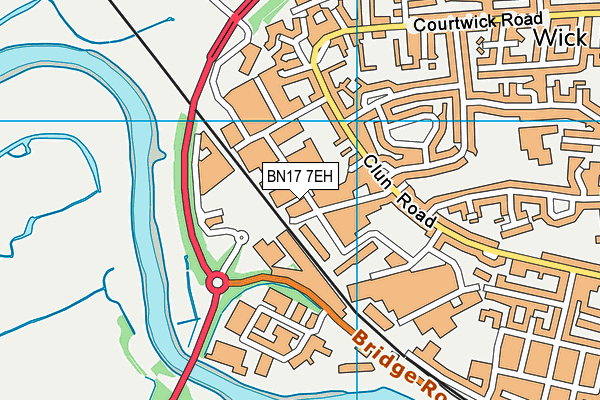 BN17 7EH map - OS VectorMap District (Ordnance Survey) BN17 7EH map - OS VectorMap District (Ordnance Survey)