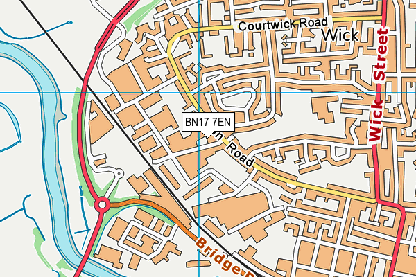BN17 7EN map - OS VectorMap District (Ordnance Survey) BN17 7EN map - OS VectorMap District (Ordnance Survey)