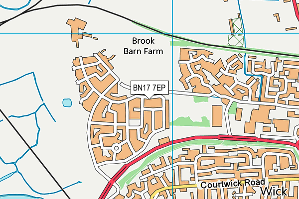 BN17 7EP map - OS VectorMap District (Ordnance Survey) BN17 7EP map - OS VectorMap District (Ordnance Survey)