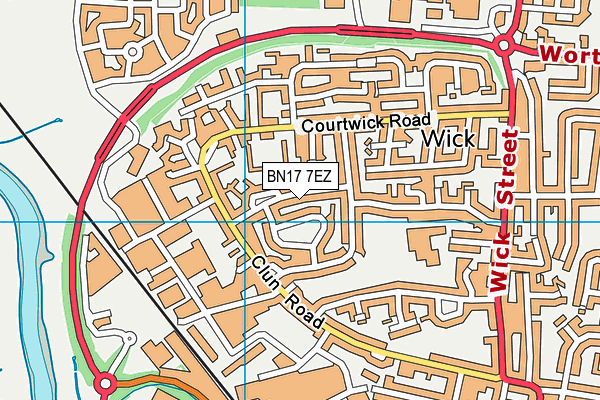 BN17 7EZ map - OS VectorMap District (Ordnance Survey) BN17 7EZ map - OS VectorMap District (Ordnance Survey)
