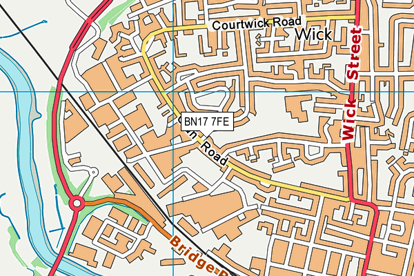 BN17 7FE map - OS VectorMap District (Ordnance Survey) BN17 7FE map - OS VectorMap District (Ordnance Survey)