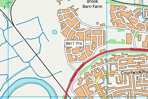 BN17 7FH map - OS VectorMap District (Ordnance Survey) BN17 7FH map - OS VectorMap District (Ordnance Survey)